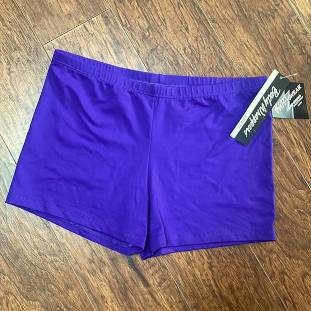 Body Wrappers Boy Cut Biker Shorts - Dark Purple